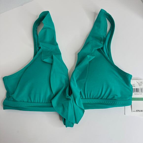 Becca Virtue Socialite Ariella Ruffle Halter Top Large Jasper - Picture 3 of 12